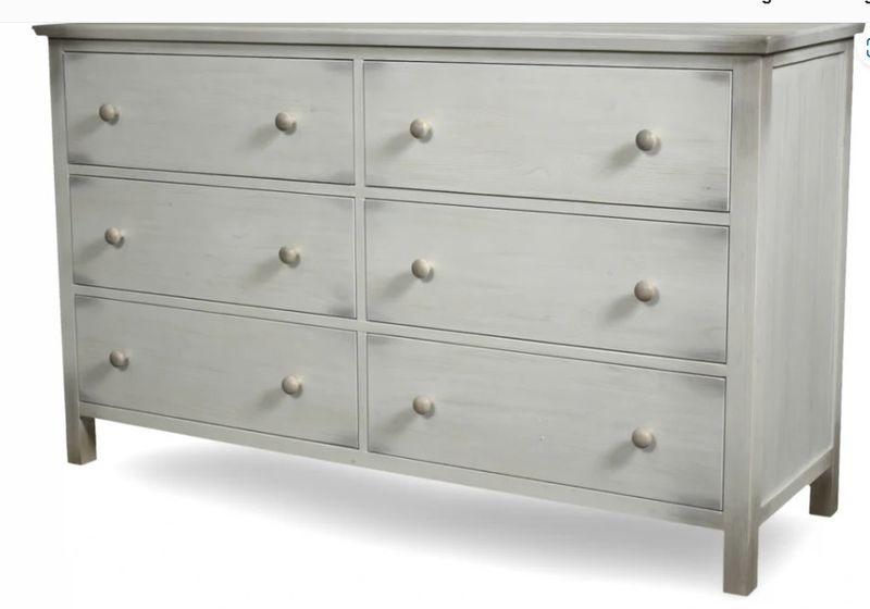 B90036-D   Geneva Dresser with Distressed White Finish