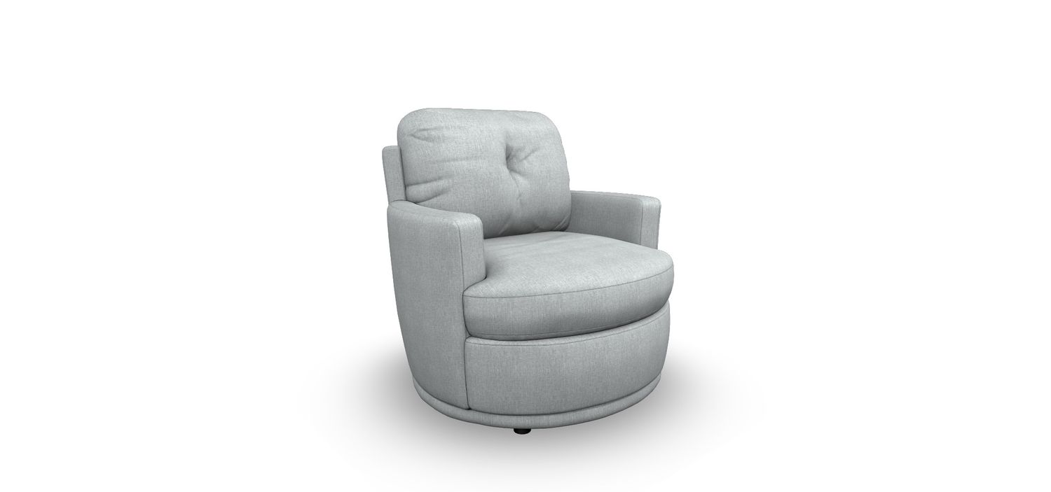 2978 Swivel Barrel Chair Dove 21553B Grade B