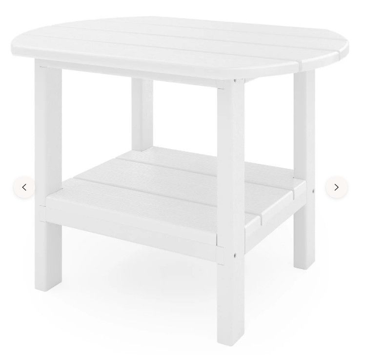 S2ST002 25&quot; Oval Side Table in Destin White