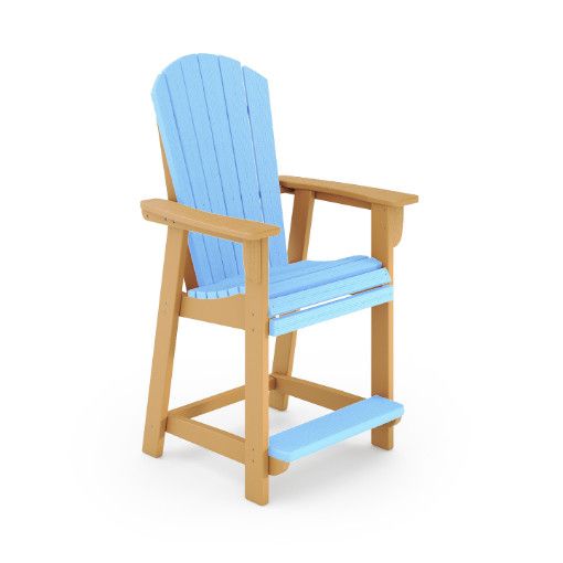 SFCH1-SBBW St Simons Fan Back Counter Chair in Boardwalk / Summer Blue