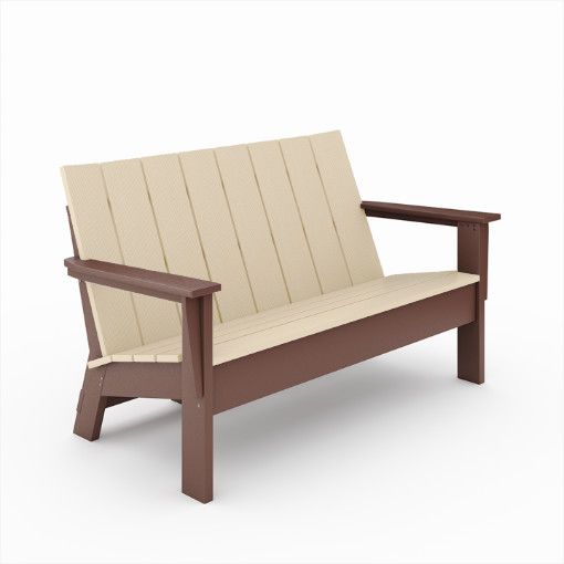 SAVBE-PE-TY Savannah Bench in Pecan and Tybee Sand
