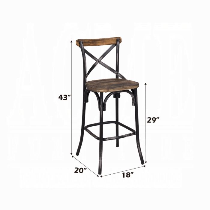 96640 Bar Chair walnut/antique