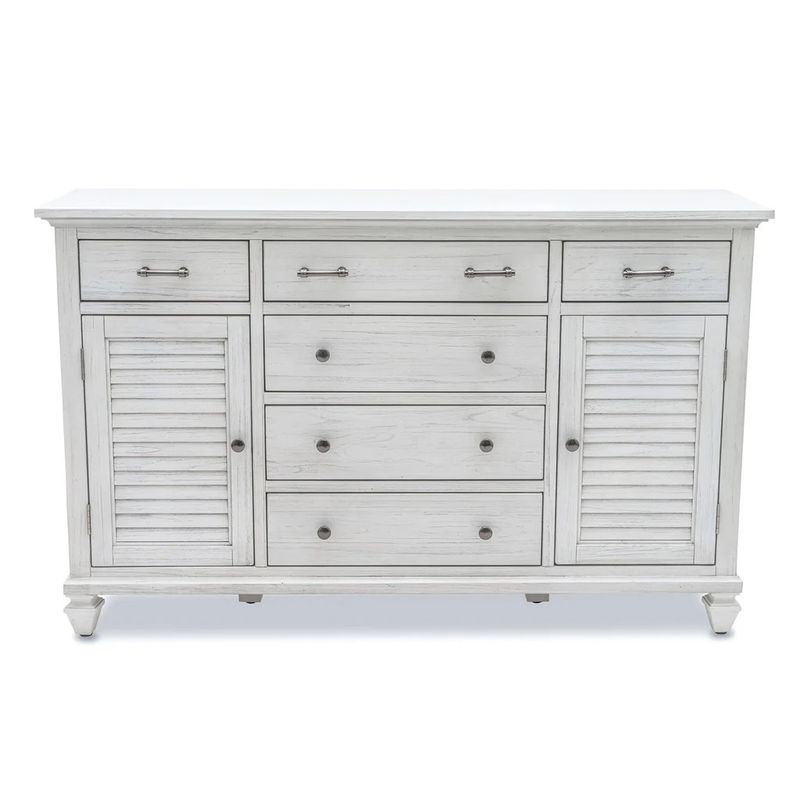 B27736-WW   Surfside 6 Drawer Dresser - Weathered White