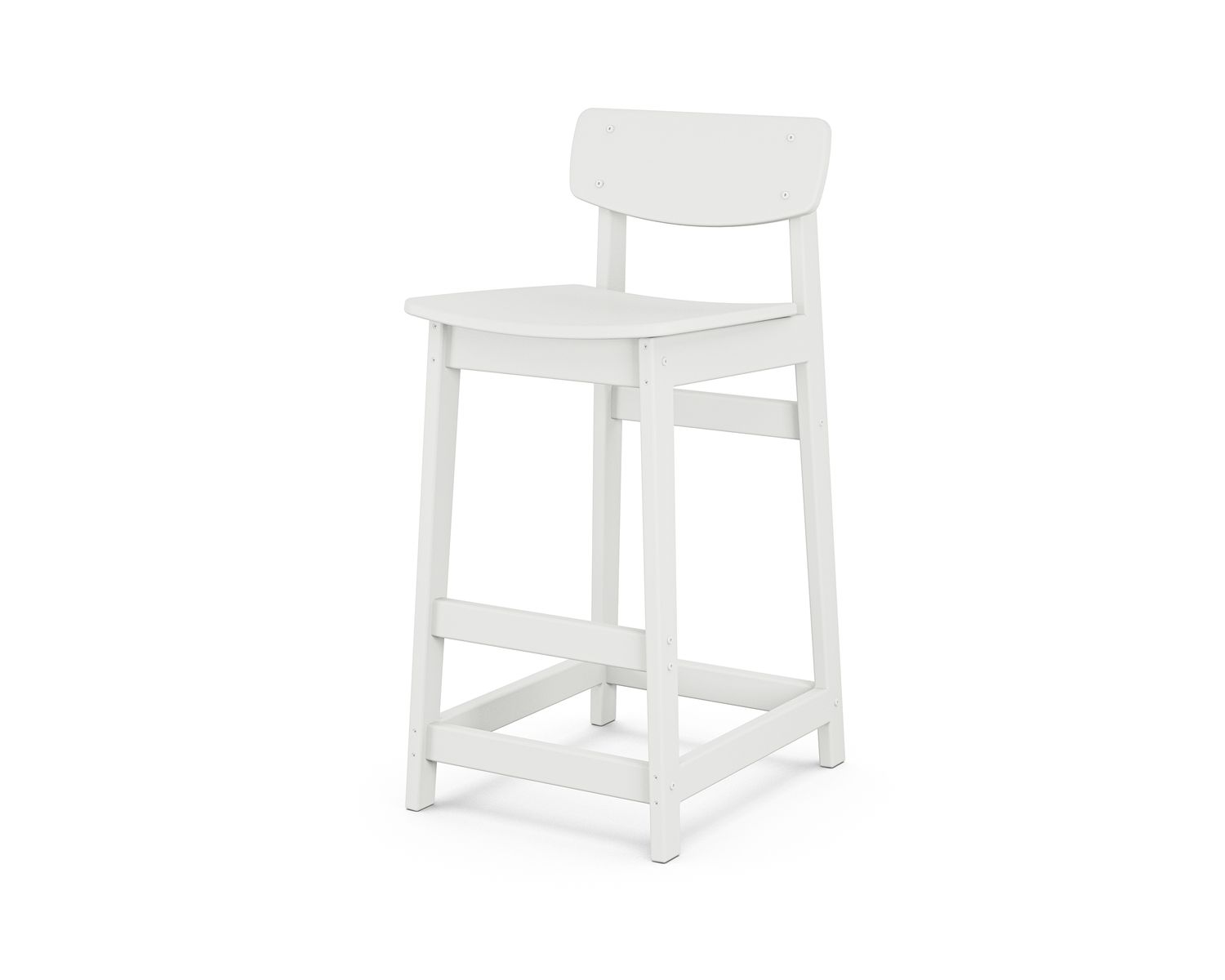 1122LWH Modern Studio Urban Lowback Bar Chair in White