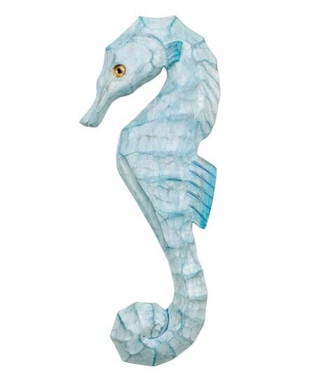 CW119 Seahorse Carved Wall Face L