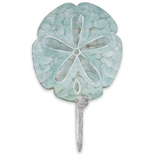 C114 Sand  Dollar Hook  Seafoam