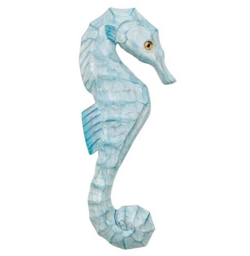 CW118 Carved Seahorse R AQUA