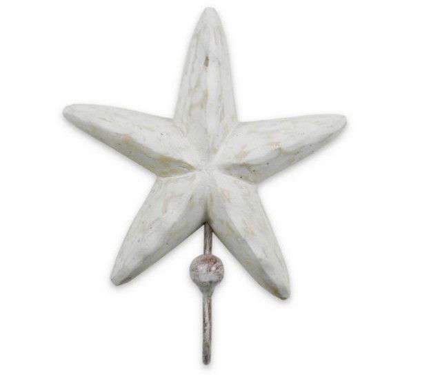 C264 Bumpy Starfish Hook White