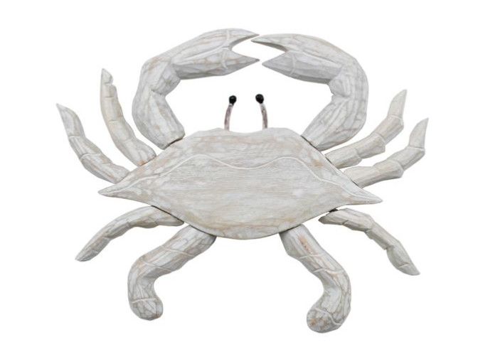 C240 Antique Nautical Crab White (small)