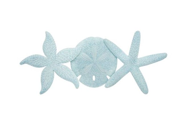 CW120 Aqua Sand Dollar/Starfish (Lg 3pc)