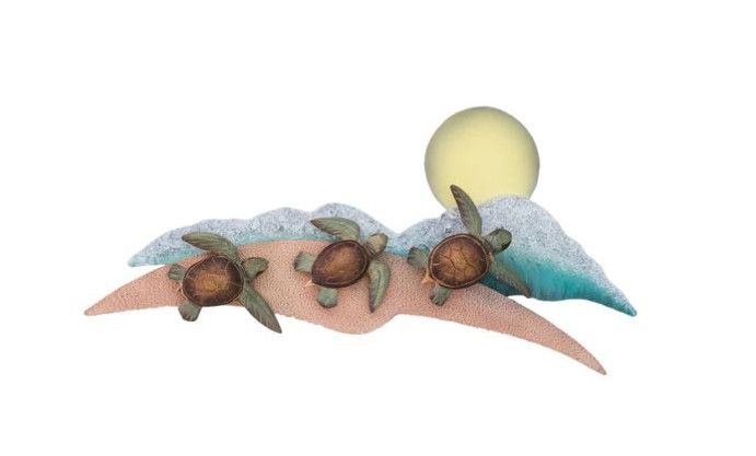 CW056 March to the Sea Baby Sea Turtles 21 x 10 x 2”
