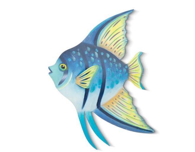 CA078L Left Facing Blue Angelfish