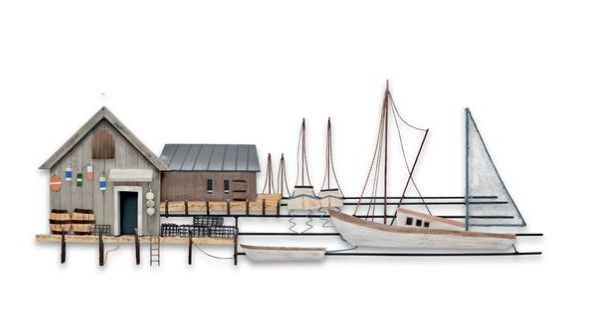 CW680 Fishing Village 48 x 18 x 3”