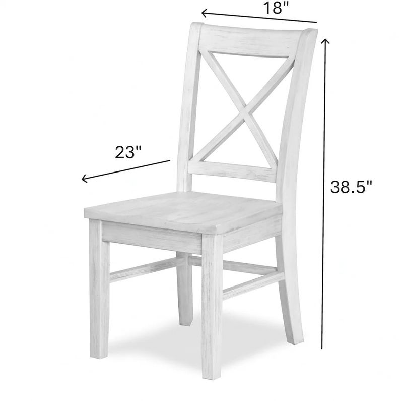 D27782 - WW   Surfside X Back Dining Chair White Wash Finish