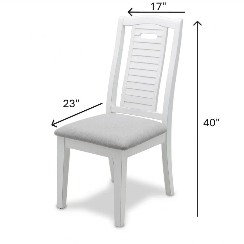 D23382 Islamorada Shutter Back Dining Chair Blanc