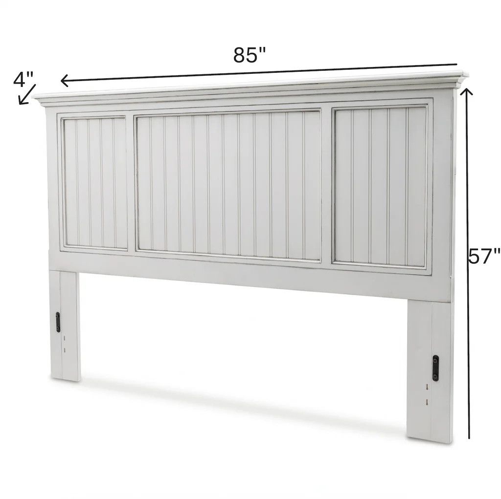 B81841 Monaco King Headboard Blanc
