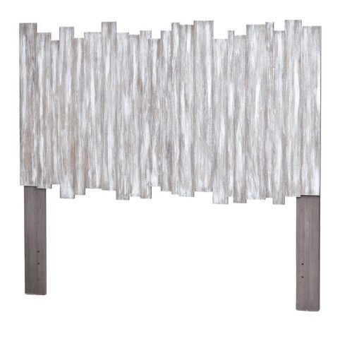 B78241 King Picket Fence Headboard White/Grey