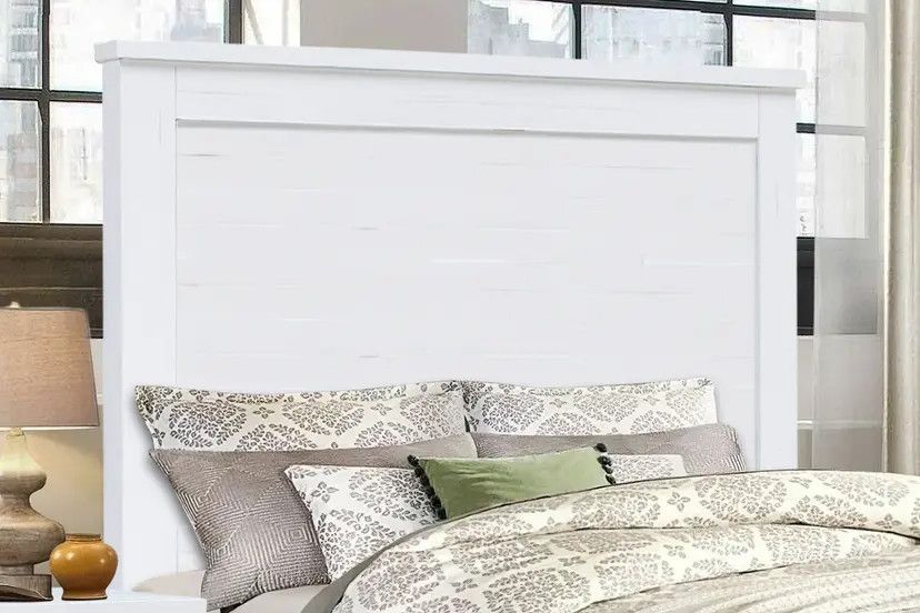 3504-0741  Brookfield Vintage White King Headboard