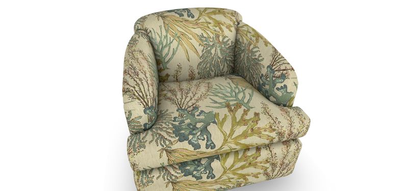 2568-1 Swivel Barrel Chair Caribbean 31094 (Grade D)