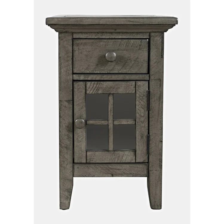 2130-22 Rustic Shores USB Power Chairside Table Stone