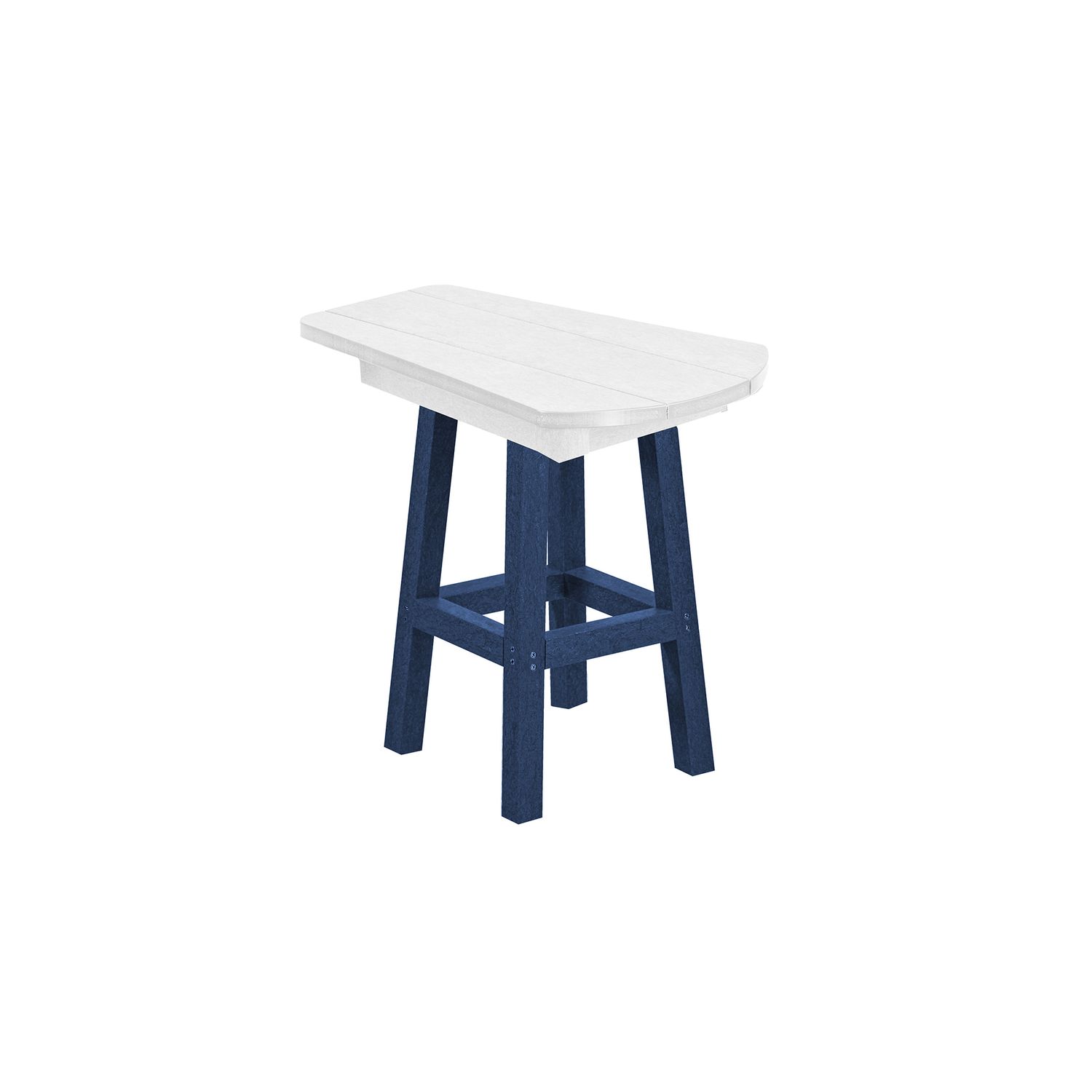 T07C-20-02 Counter Side Table White/Navy
