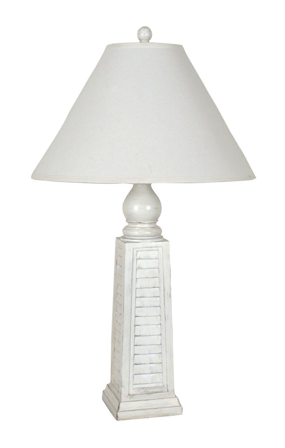 LPS-019 Polyresin Table Lamp Distressed White