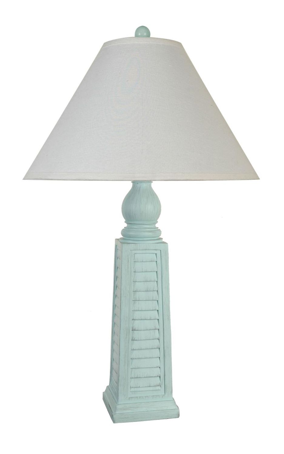 LPS-047 Polyresin Table Lamp Distressed Lt Blue