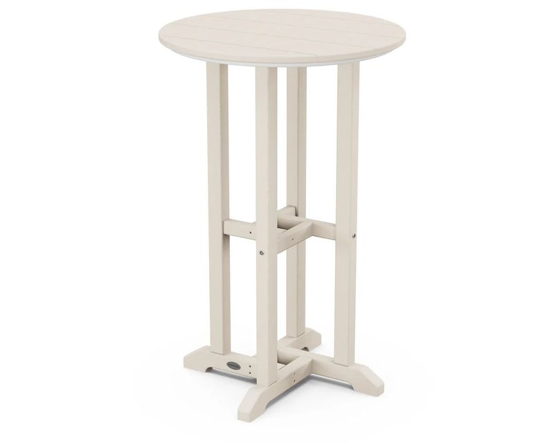 RRT124SA 24" Round Farmhouse Counter Bistro Table Sand