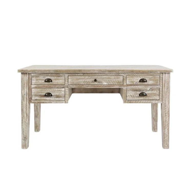 1743-58 Artisan's Craft 5-Drawer Desk Washed Grey