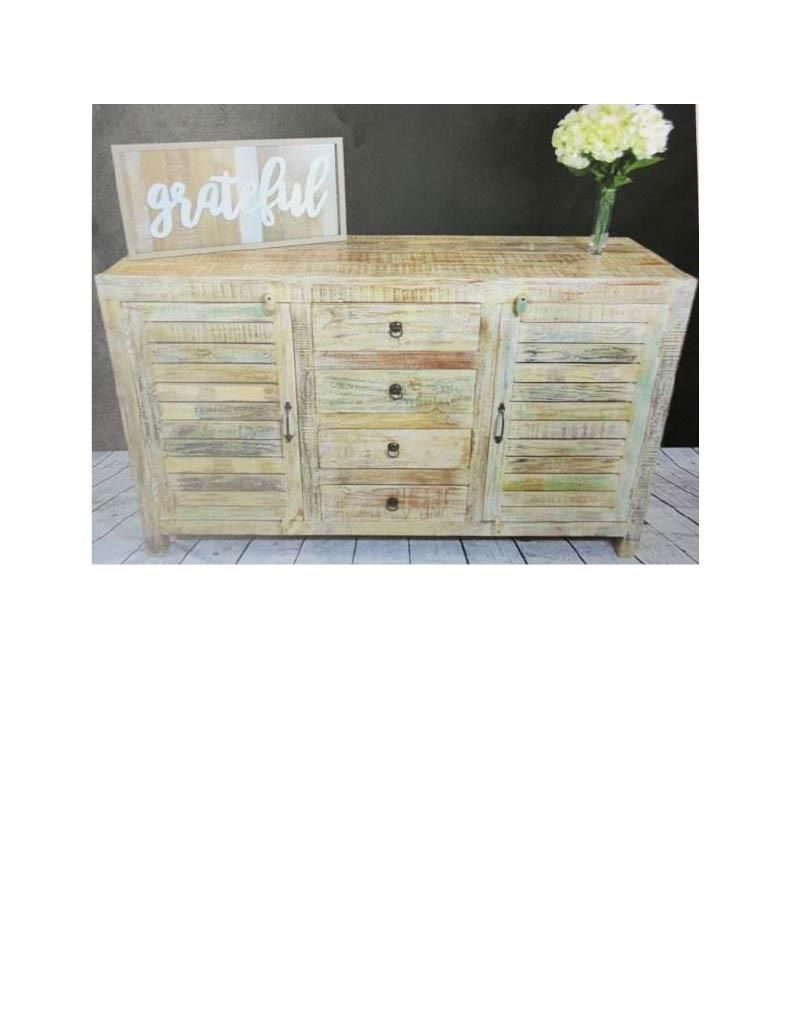 MDA-23AC Chalk Finish Sideboard 2 Door 4 Drawer 59" x 16" x 36"