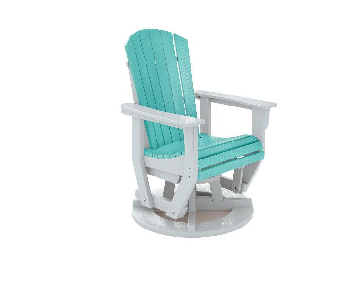 SFTSG2-ST-GU St. Simons Glider Chair in Stone Mt. Grey/Gulf Shores Teal