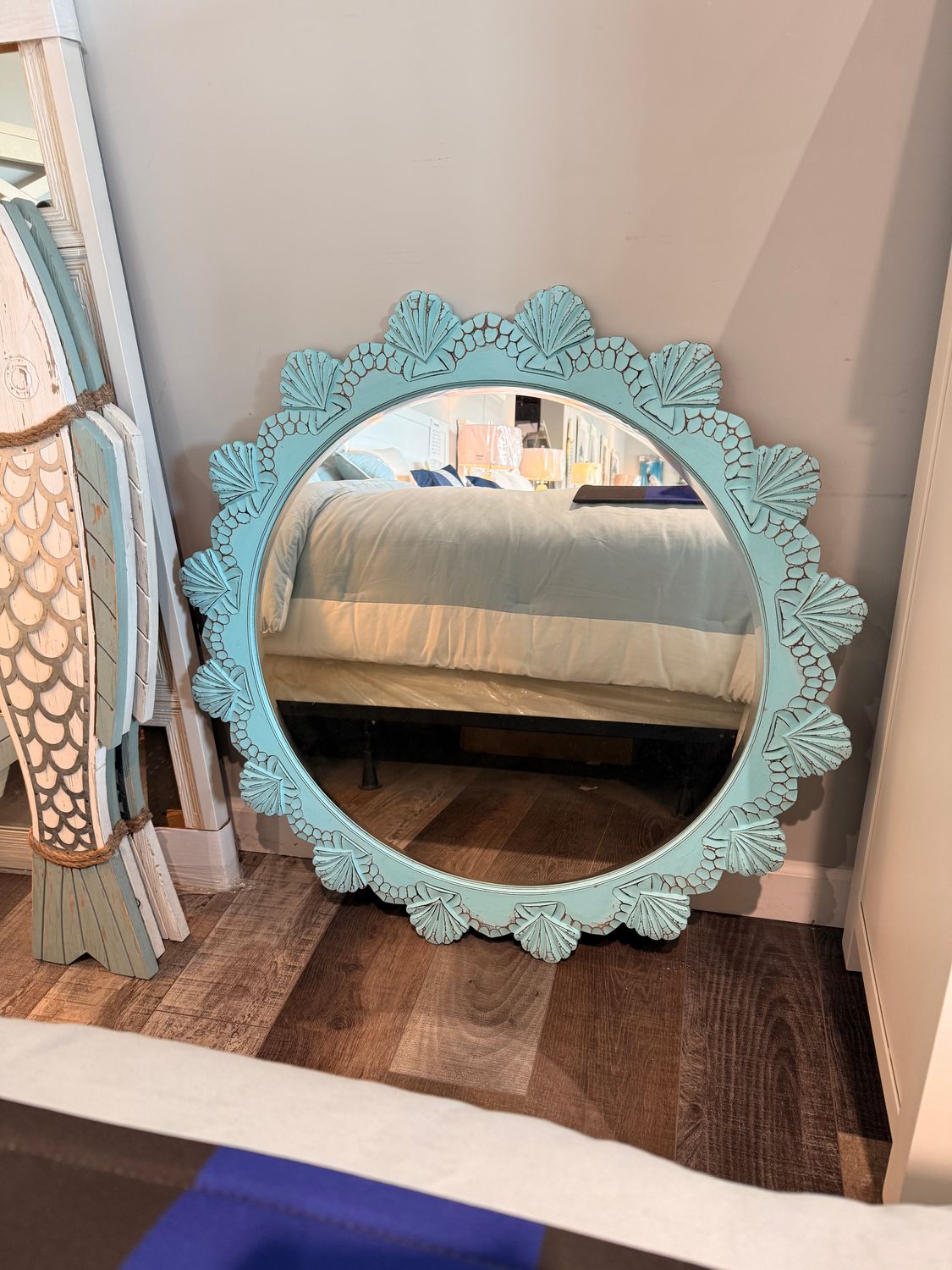 MDA-23C-59AW Wood Mirror Aqua