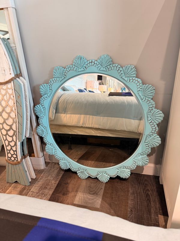 MDA-23C-59AW Wood Mirror Aqua