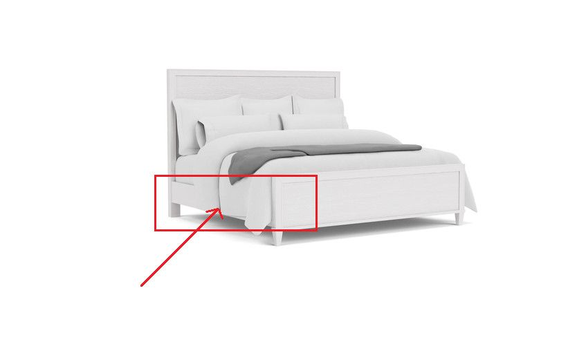 30772  Rosalie Q/K Side Rails - White