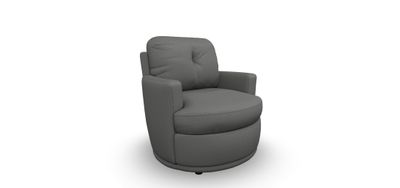 2978   Swivel chair w/ fabric 20213C Charcoal