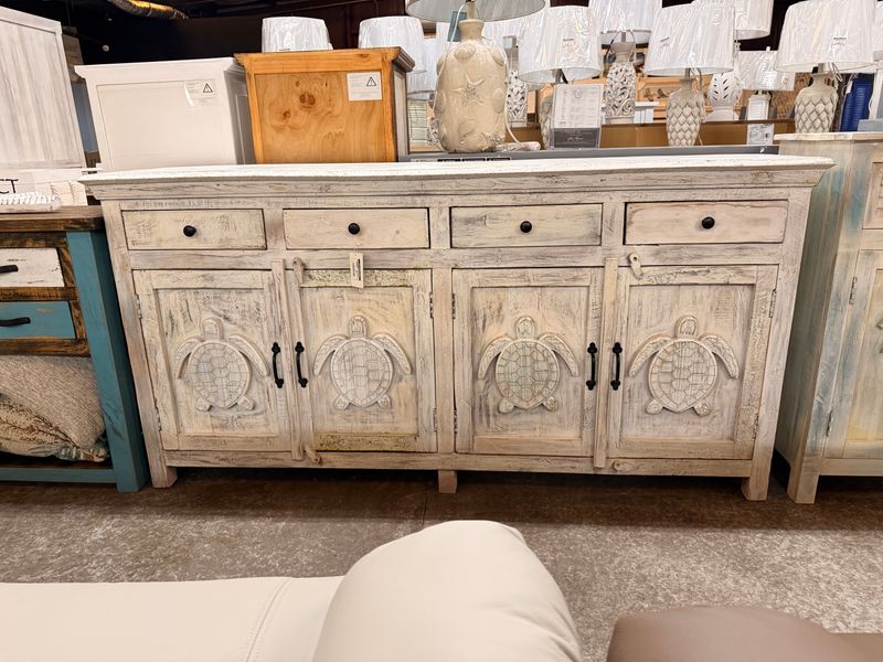 CHJI-027 4 Door 4 Drawer Turtle Sideboard 72" x 16" x 36"