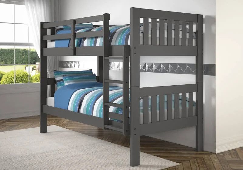 1010-3TTDG   T/T Mission Bunk Bed in Dark Grey