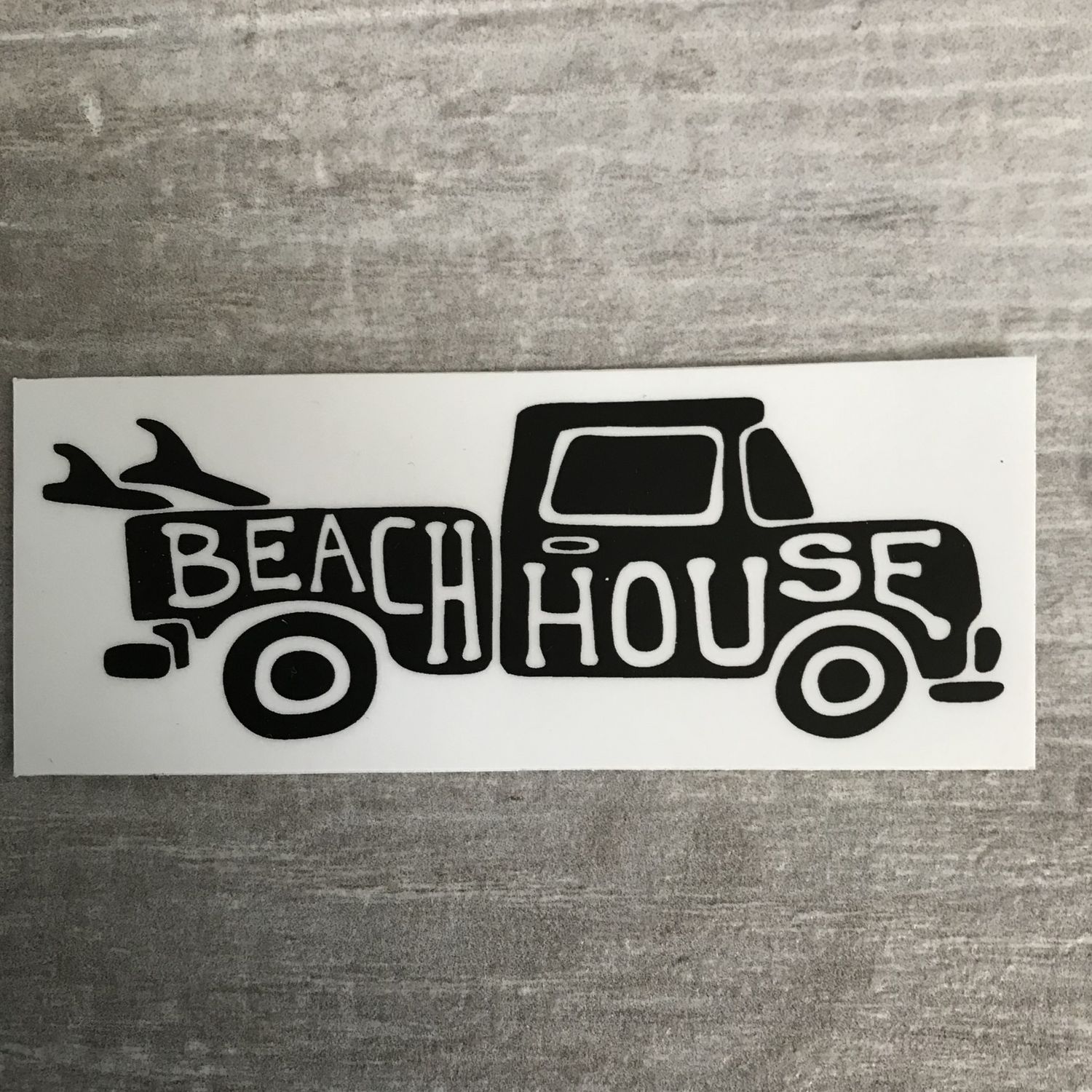 BEACH HOUSE PICKUP TRUCK STICKER