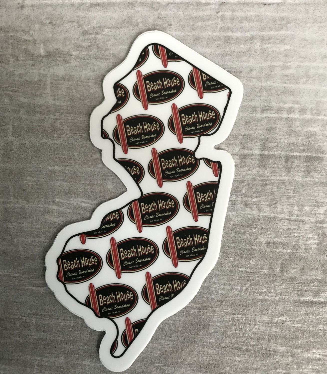 BEACH HOUSE NJ Logo Sticker (Big)
