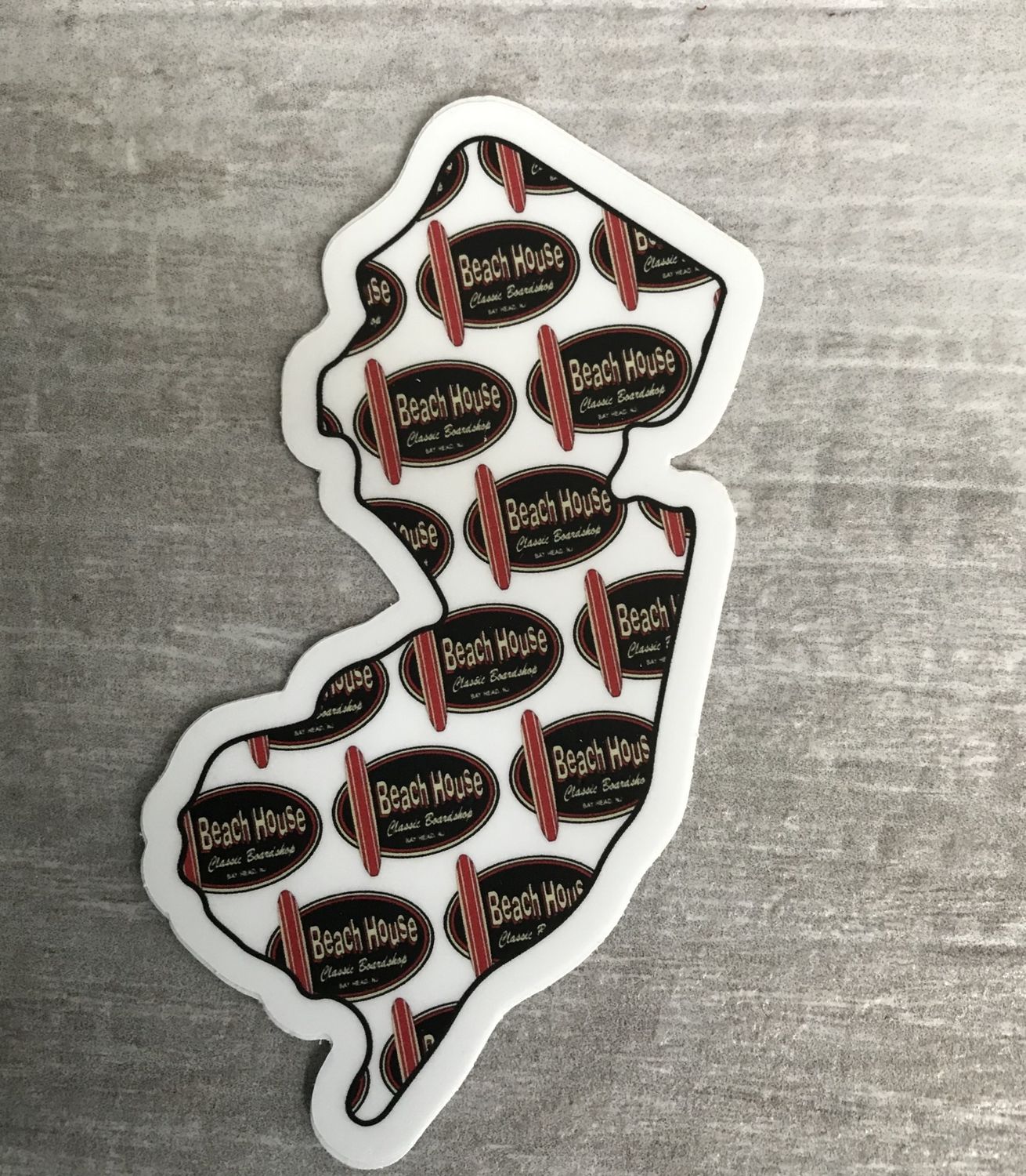 BEACH HOUSE NJ Logo Sticker (small)