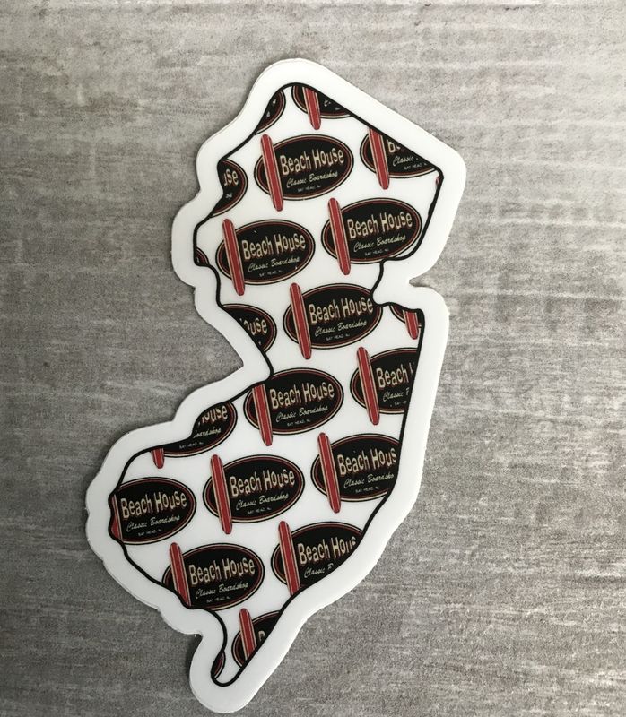 BEACH HOUSE NJ Logo Sticker (small)