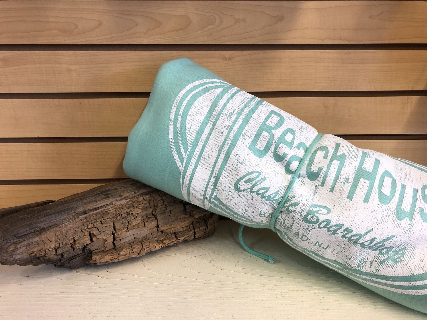 Beach House Sweatshirt Blankets, Color: Sea Foam