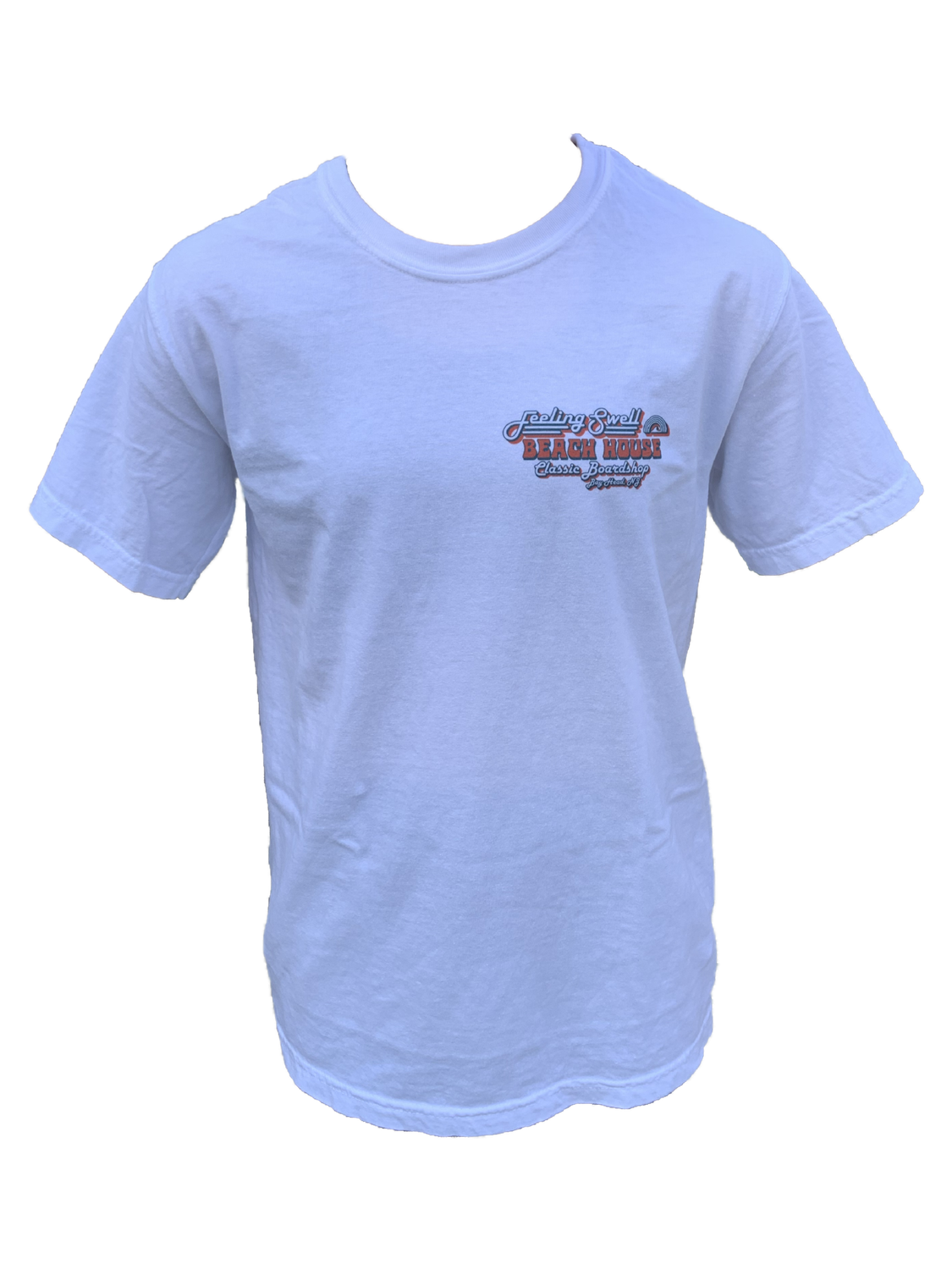 FEELING SWELL - Surf Shop Short Sleeve Tee, Color: White, Size: Small