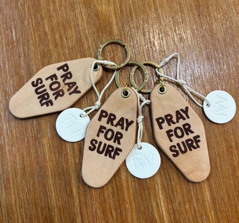 Pray For Surf Hotel Keychain