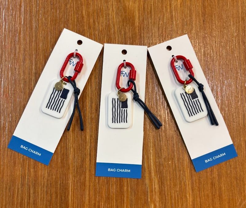 American Flag Bag Charm &amp; Keychain