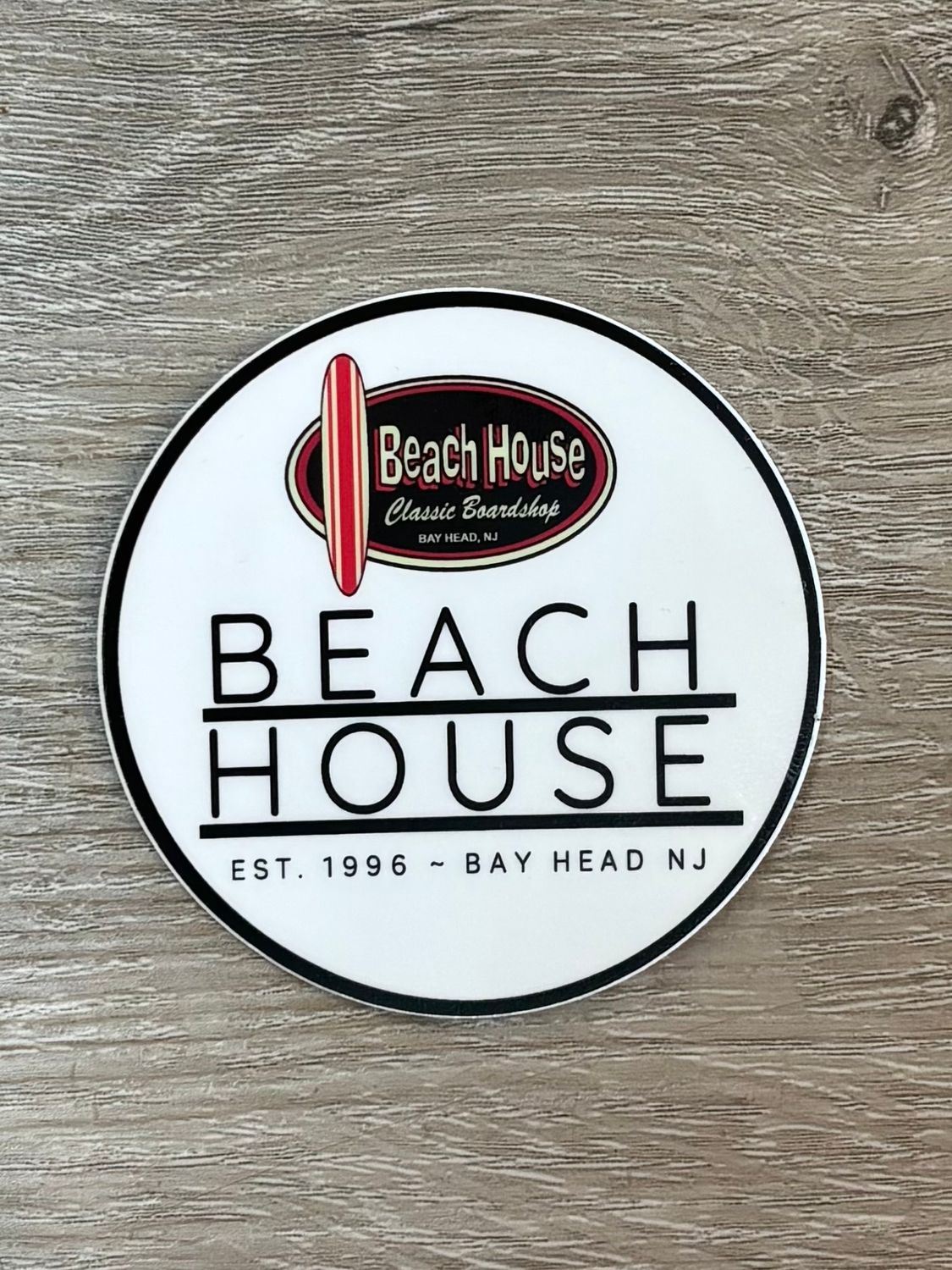 Beach House Circle Sticker