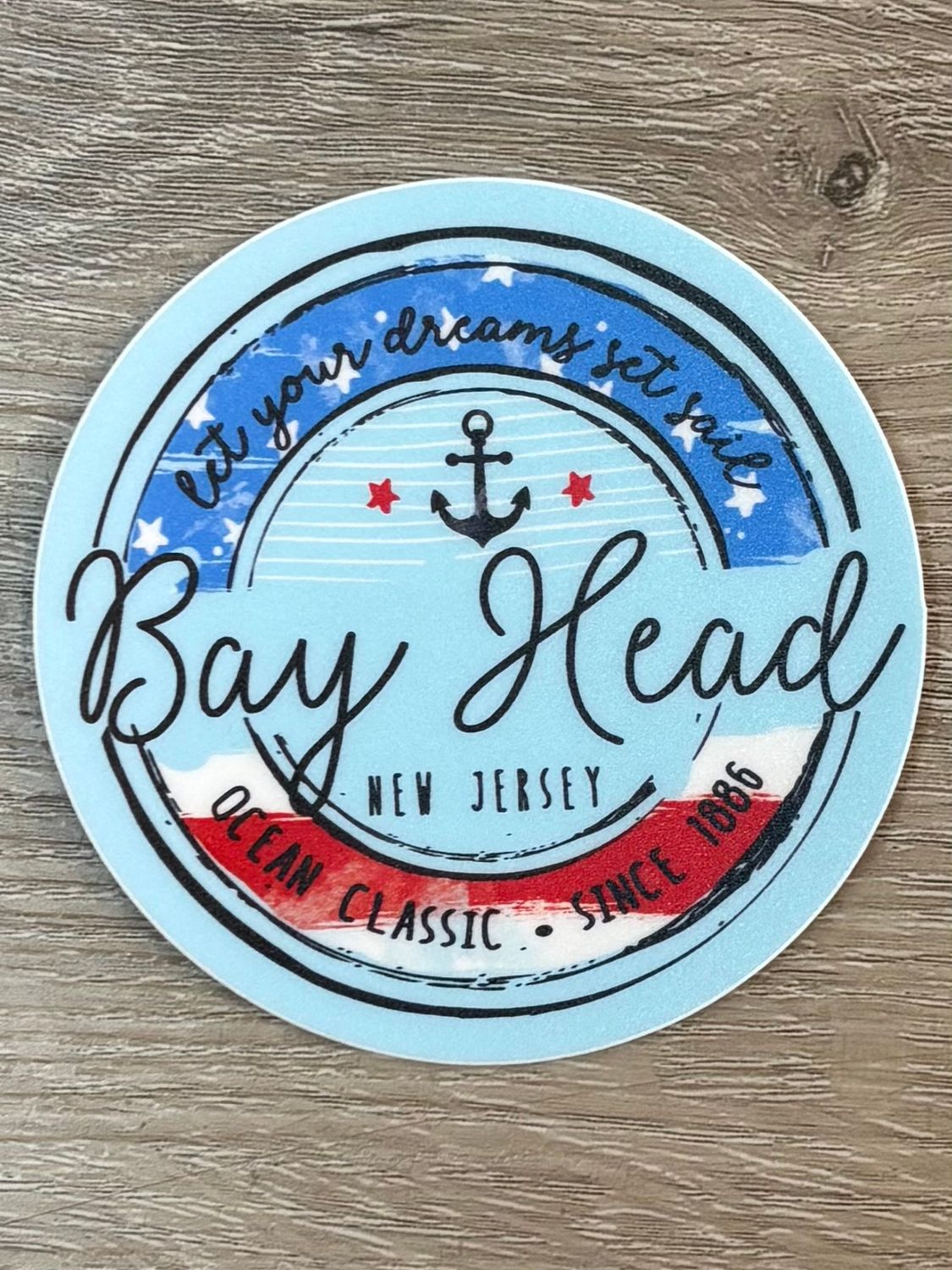 Bay Head Dreams Set Sail Sticker
