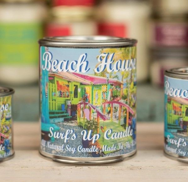SURFS UP CANDLE Paint Cans 8oz