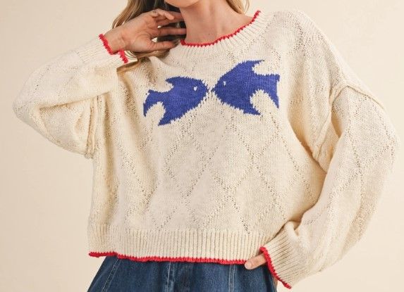 Kissing Fishes Sweater
