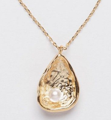 Gold Shell Dipped Pendant Necklace